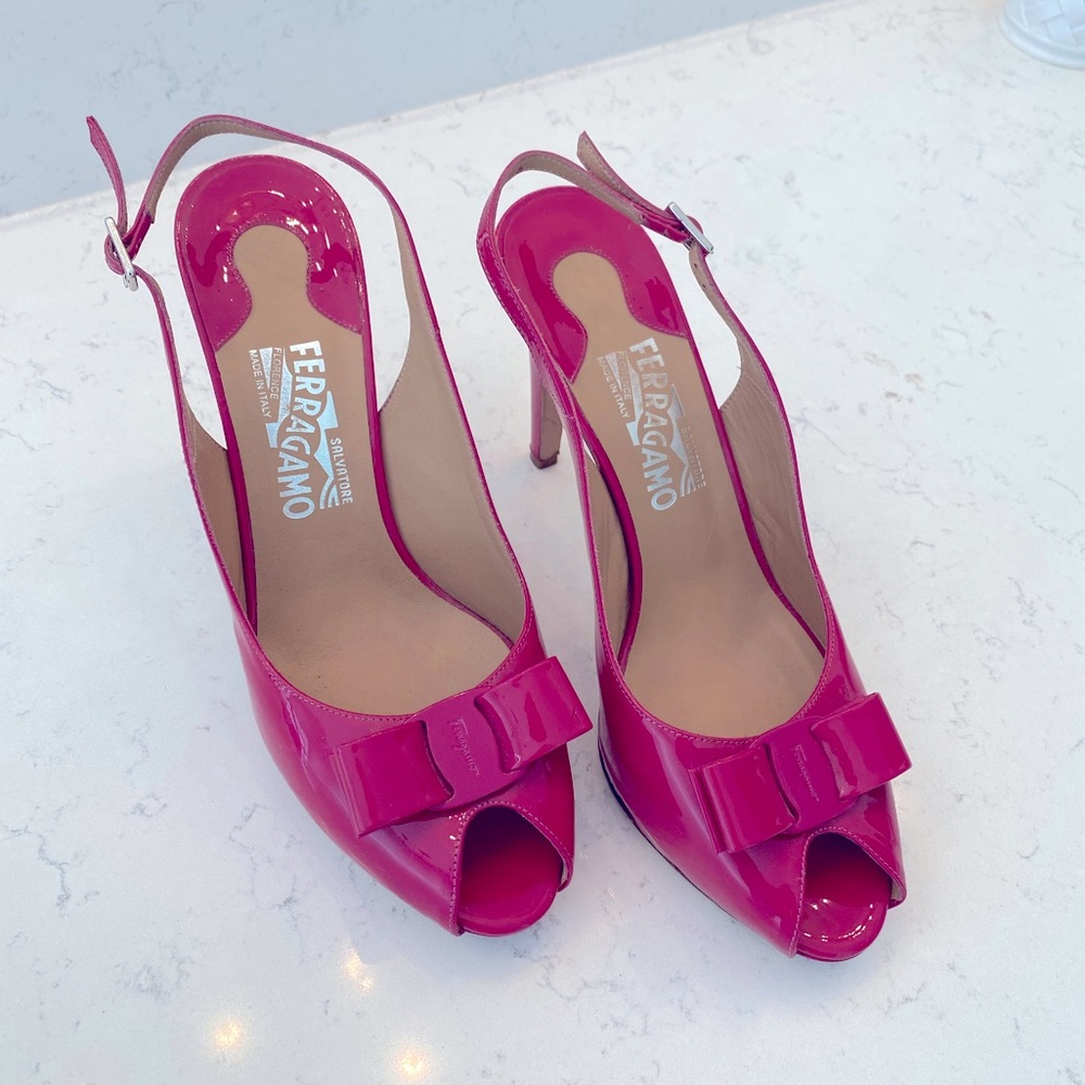 Salvatore Ferragamo pink pumps